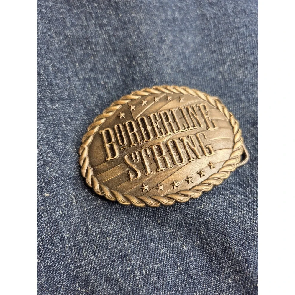 Vintage Borderline Strong Moorpark Metals First Responder Belt Buckle